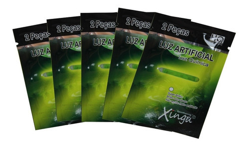 Kit C/10 Bastao Stick Luz Quimica Pesca Noturna P/ Boia Vara Cor Verde