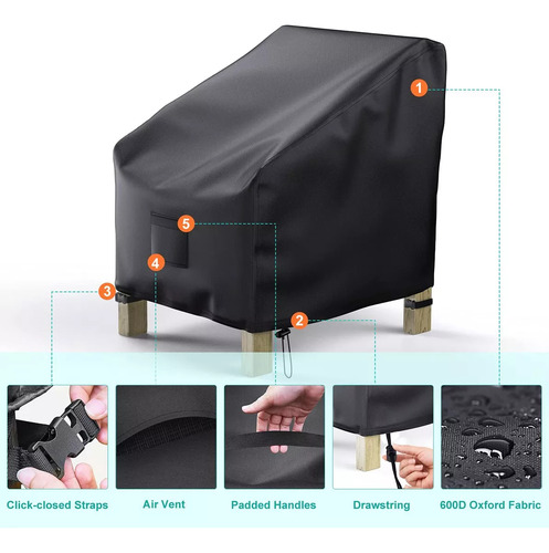 Fundas For Sillas De Patio Impermeables For Muebles 2 Pcs