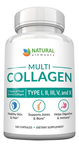 Multi Collagen 180 Capsulas De Proteinas  Pastillas De Cola