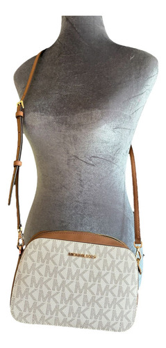 Michael Kor Bolso Crossbody Beige Jet Set Monogram Mujer Beige Lisa Oro Caffe