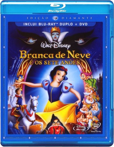 Blu-ray Duplo + Dvd Branca De Neve - Bônus - Orig. & Lacrado