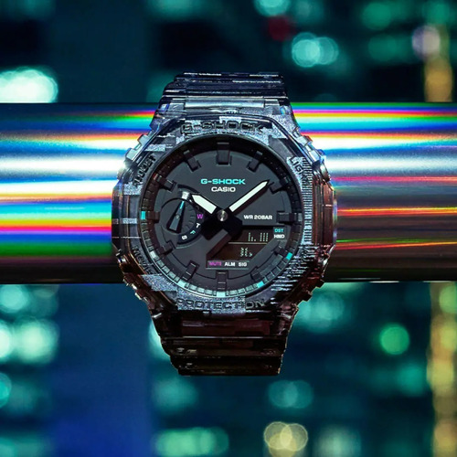 Imagen 3 de 6 de Reloj Casio G-shock Youth Diseños Digitales Ga-2100nn-1acr