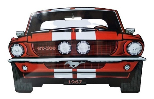 Cuadro Decorativo Automovilismo Mustang Rojo