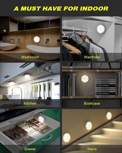 Paquete De 3 Luces Led De Noche Con Sensor De Movimiento, Lu