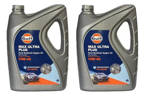 Aceite Gulf Semi Sintetico 10w-40 Max Ultra Plus X 8 Litros