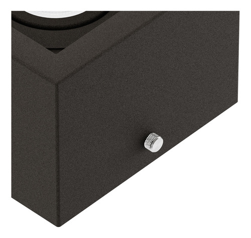 Spot Recuado Duplo Sobrepor Marrom Alumínio Externo + Led Dicroica GU10 6.5w Branco quente MF218 Mega Forte Iluminação