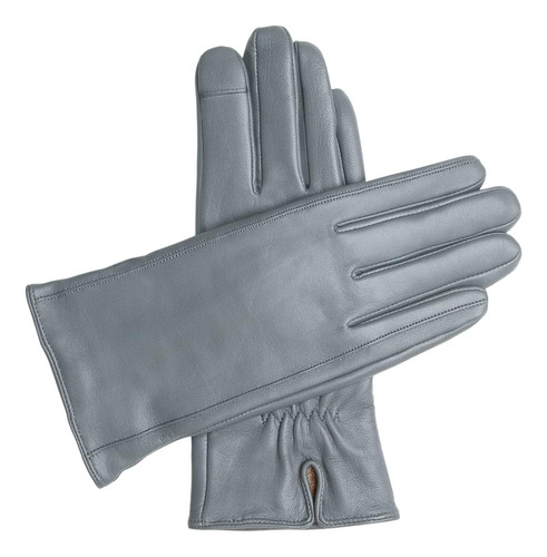 Downholme Guantes Forrados De Cuero Con Pantalla Táctil Para