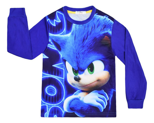 Pijama Infantil Sonic 3d Para Niños Niñas Conjunto