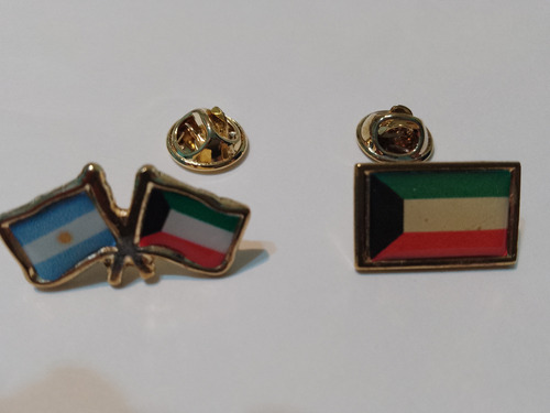 Pins Bandera Kuwait Con Argentina De 2 Cms_ Precio X 2 Unida