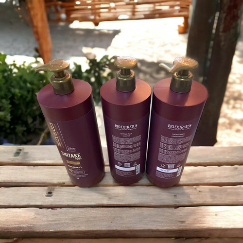 Kit 2 Shampoo 1 Condicion Limpeza Nutritiva Shitake 1l K7949