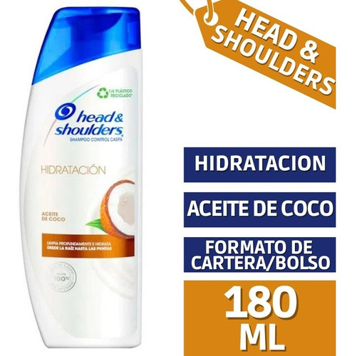 Shampoo Head & Shoulders Hidratación Con Aceite De Coco | Cuotas sin interés