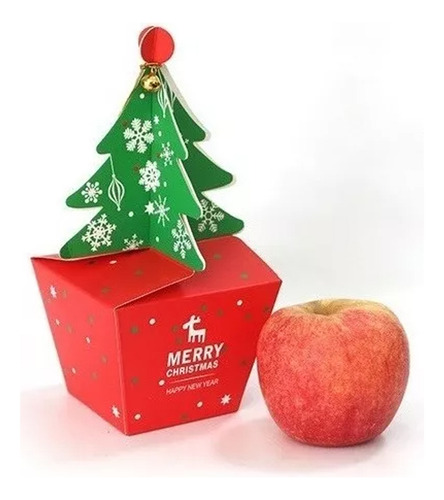 Caja De Galletas Con Forma De Árbol De Navidad, 30 Unidades,