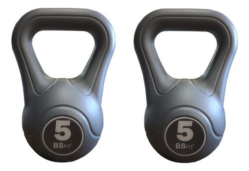 2 Pesas Rusas Bsfit Kettlebell Plastica 5k Fitness Mancuerna