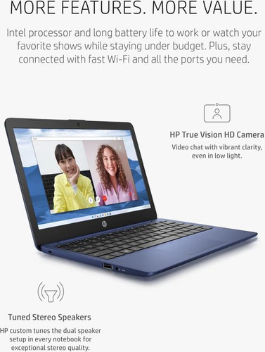 Laptop Hp Stream 11, Intel Celeron N4020, Intel Uhd Graphics