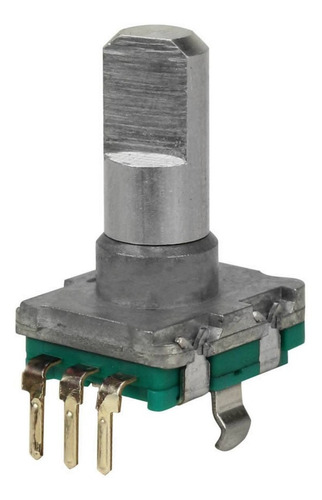 Imagem 1 de 2 de Potenciômetro Encoder Ky040 Eixo Longo 3 Terminais Sem Chave