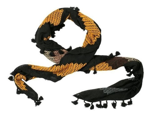 Hirbawi Kufiya Negro Y Colores - Exclusivo - Made Palestina
