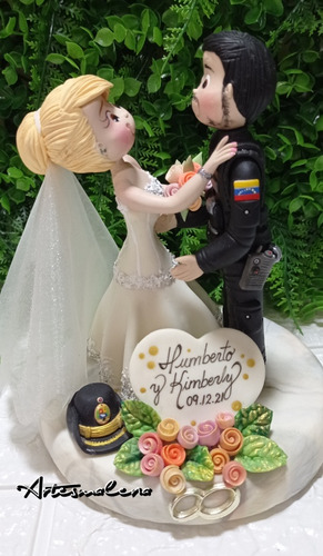 Novios Para Torta De Bodas O Topper De Boda Personalizado