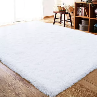 Tapetes Decorativos O Alfombras De Peluche Blanca