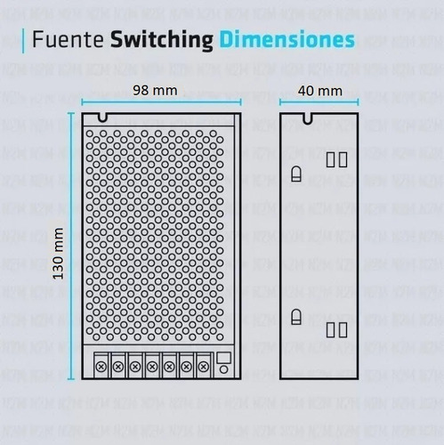 Imagen 4 de 10 de Fuente 12v 10a Metalica Regulada Switching Tira Led Mfull
