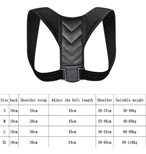 Corrector De Postura De Espalda Ajustable, Soporte Para Homb