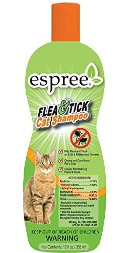 Espree Flea & Tick Cat Shampoo, 12 Oz