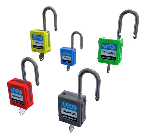 Imagem 4 de 6 de Kit Cadeado Bloqueio Haste Metálica Loto Lockout Tagout Nr10