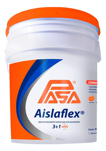 Impermeabilizante Pasa Aislaflex 3+1 Acrilico