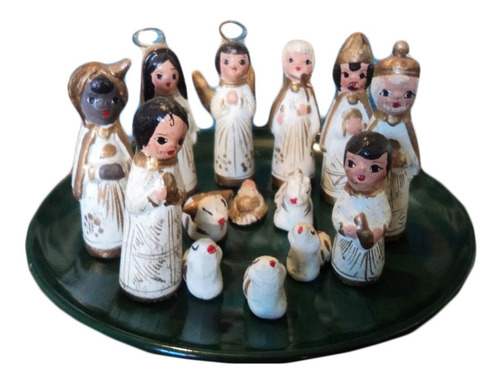 Pesebre Nacimiento Artesanal Mexicano En Pack De 14 Piezas