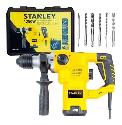 Imagen 1 de 8 de Rotomartillo Taladro Percutor Stanley 1250w Sthr1232k + Acc