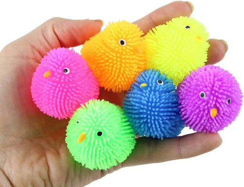 Juguete Antiestrés Squishy Apretable Mini Pollito Caja X 24u