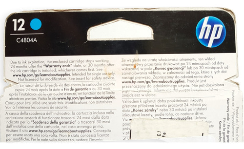 Cartucho Hp 12 Cian Original