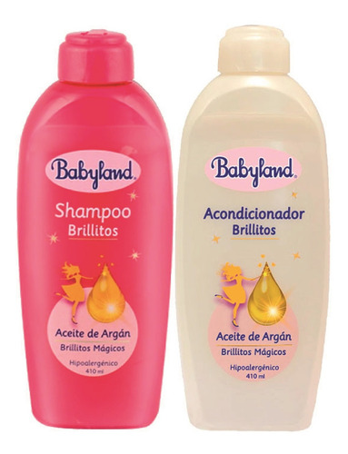Babyland Shampoo + Acondicionador Brillitos Argan 410 Ml C/u