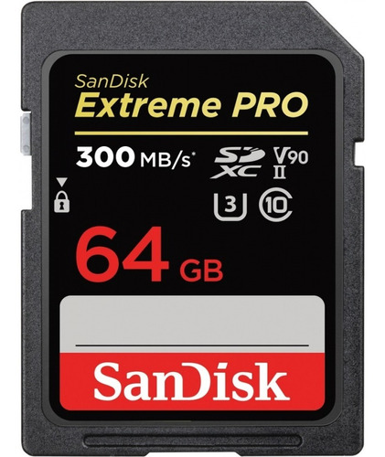 Memoria Sandisk 64gb Extreme Pro 300mb/s V90 4k 8k Sd Card 