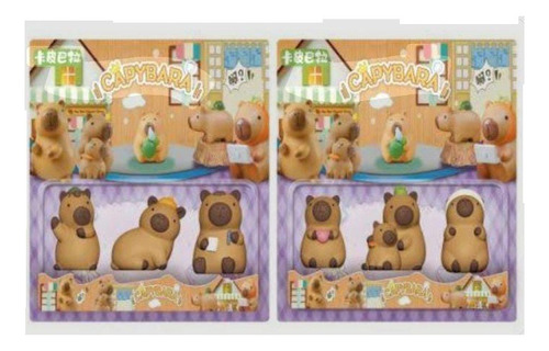Muñecos Capibara X3 Set Carpincho Juguete
