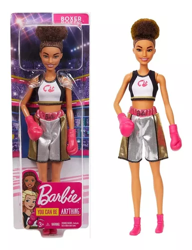 Boneca Barbie Colecionável Morena Com Cabelo Black Power Quero Ser  Profissões Atleta Lutadora De Boxe Boxeadora - Mattel Brinquedos no Shoptime