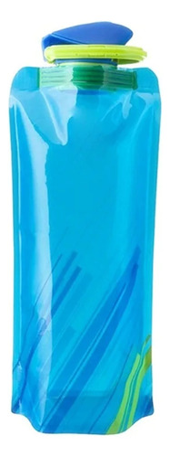2pzas Botella De Agua Plegable 700ml Bolsa Para Agua Viaje