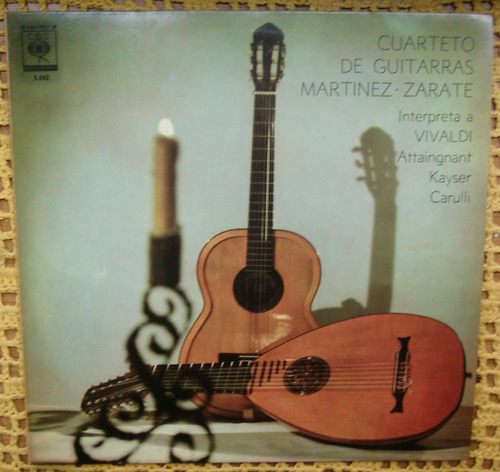 Cuarteto De Guitarras Martinez Zarate Vivaldi - Lp Vinilo