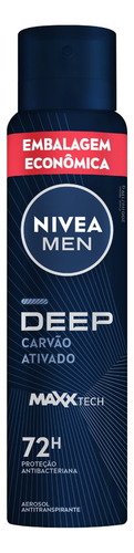 Nivea Men Aerossol Deep Carvão Ativado 200ml Deep Maxxtech