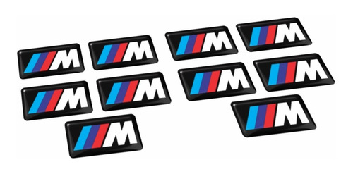 Emblema Logotipo Bmw M3 M5 M6 Kit Com 10 Und Bw38 Fk