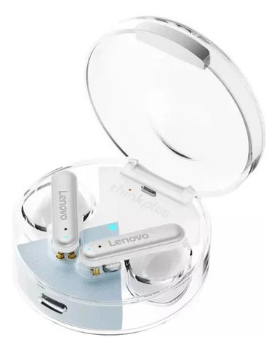 Fone De Ouvido Bluetooth Sem Fio Lenovo Lp10 Gamer Cor Branco