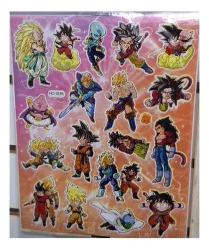 Planillas Adhesivas De Stikers Escolares X1u Dragon Ball