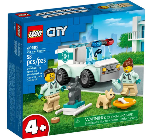 Lego 60382 City - Furgoneta Veterinaria De Rescate - 58 Pzs
