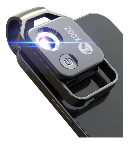 Microscopio De Teléfono Lente Cpl 200x Luz Led Portátil