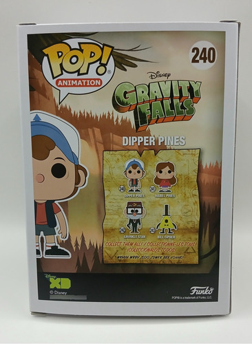Funko Pop Dipper Pines 240 Gravity Falls Chase Glow (Usado)