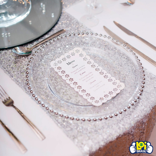 Imagem 7 de 8 de Conjunto 4 Pratos Cristal Wolff Chumbo Pearl 27cm Loishop