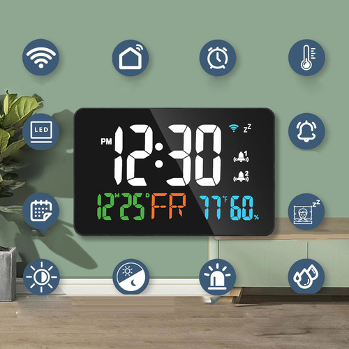 Reloj De Pared Digital Reloj De Pared Led Decoración De