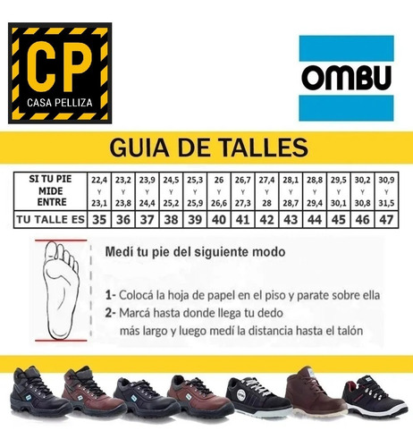 Zapato Ombu Ozono Plus Puntera Acero Negro Trabajo Seguridad