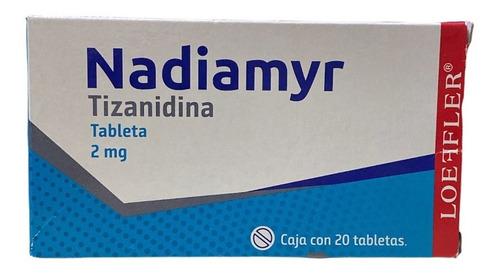 Tizanidina Nadiamyr (generico De Sirdalud)  2mg 20 Tabletas