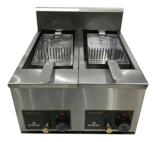 Imagen 1 de 4 de Freidora Electrica Speedy Doble 16 Lts Automatica Acero Inox