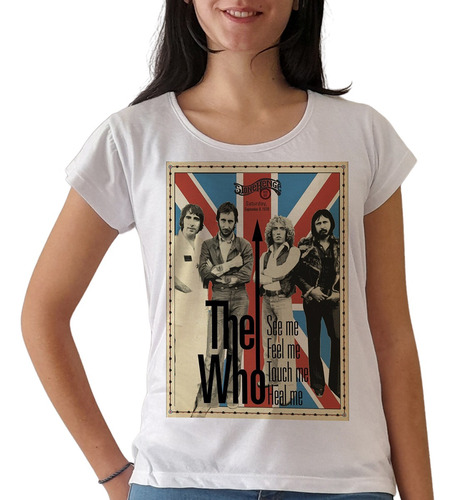 Remera The Who Rock Música Mod Inglaterra Mujer Purple Chick